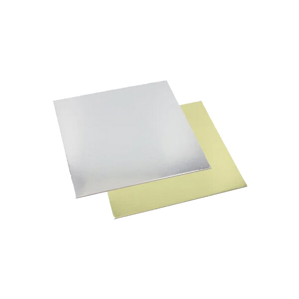 STARPAK Tortenplatte eckig, 300 x 400 mm, gold silber
