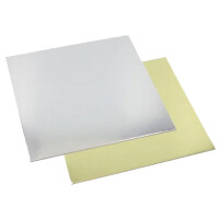 STARPAK Tortenplatte eckig, 300 x 400 mm, gold silber