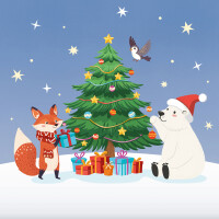 PAPSTAR Weihnachts-Motivservietten "Christmas...