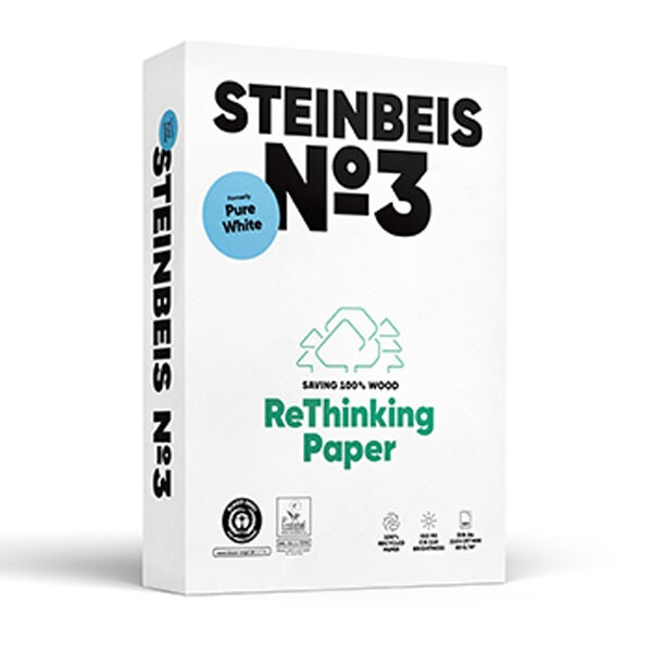 STEINBEIS No. 3 Recyclingpapier A4 80g - 1 Karton (2.500 Blatt)