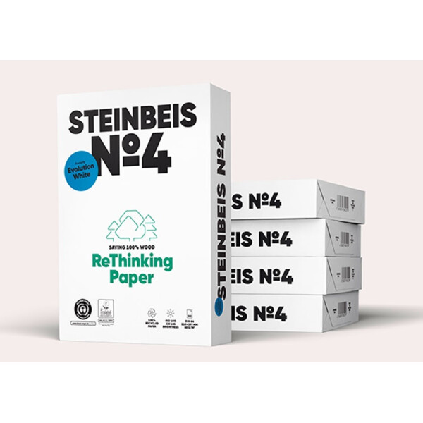 STEINBEIS No. 4 Recyclingpapier A4 80g - 1 Karton (2.500 Blatt)