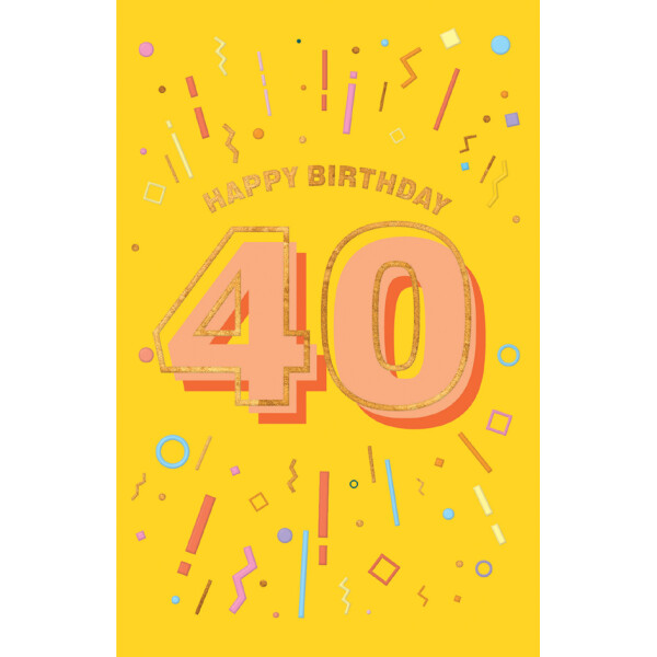 SUSY CARD Geburtstagskarte "Zahlen" - 40. Geburtstag