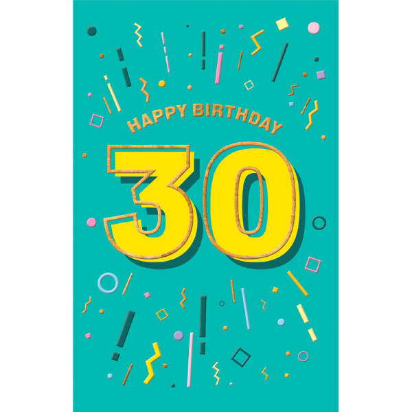 SUSY CARD Geburtstagskarte "Zahlen" - 30. Geburtstag