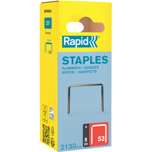 Rapid Feindrahtklammern Typ 53, 8 mm, Kleinpackung