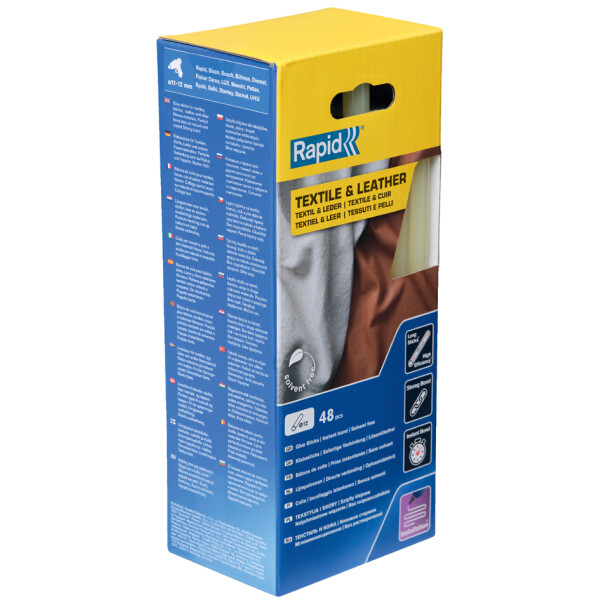 Rapid Klebepatrone Textil &amp; Leder, 12 mm Durchmesser, lang