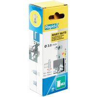 Rapid Blindnietmuttern M3, aus Stahl, in Schachtel