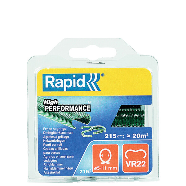 Rapid Zaun-Ringklammern VR22, Kunststoffüberzug, grün