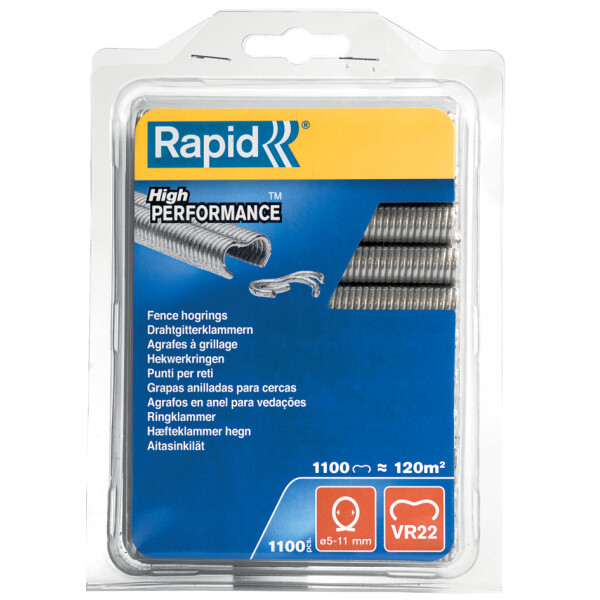 Rapid Zaun-Ringklammern VR22, galvanisiert, Blister