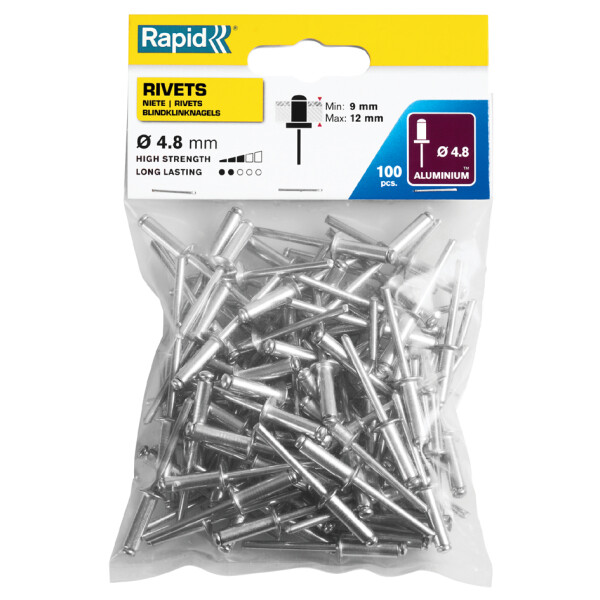 Rapid Blindniete Standard, 3,2 x 8 mm, aus Aluminium
