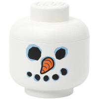 LEGO Aufbewahrungskopf STORAGE HEAD SNOWMAN, S, weiß