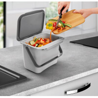 metaltex Bio-Abfallsammler Bintex, grau mit Deckel