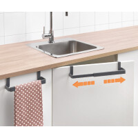 metaltex Handtuchhalter Flex-Bar, ausziehbar, grau