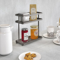 metaltex Gewürzregal Tokyo LAVA, 2 Etagen, matt-schwarz