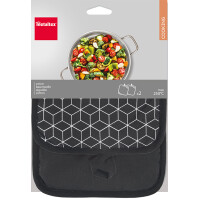 metaltex Topflappen, 2er Set, schwarz weiß