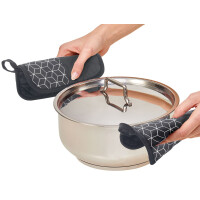 metaltex Topflappen, 2er Set, schwarz weiß