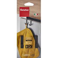 metaltex Doppelhaken Galileo LAVA, matt-schwarz