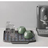 metaltex Abtropfmatte Gravity-Duo, Gummi, grau