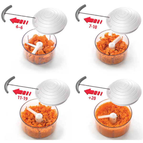 metaltex Gem&uuml;se- Obst-Zerkleinerer Rotomac, 600 ml, wei&szlig;