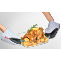 metaltex Ofenhandschuhe antislip, 2er Set, grau schwarz