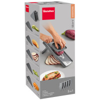 metaltex Universalreibe Slice-V, 5 Einsätze, grau