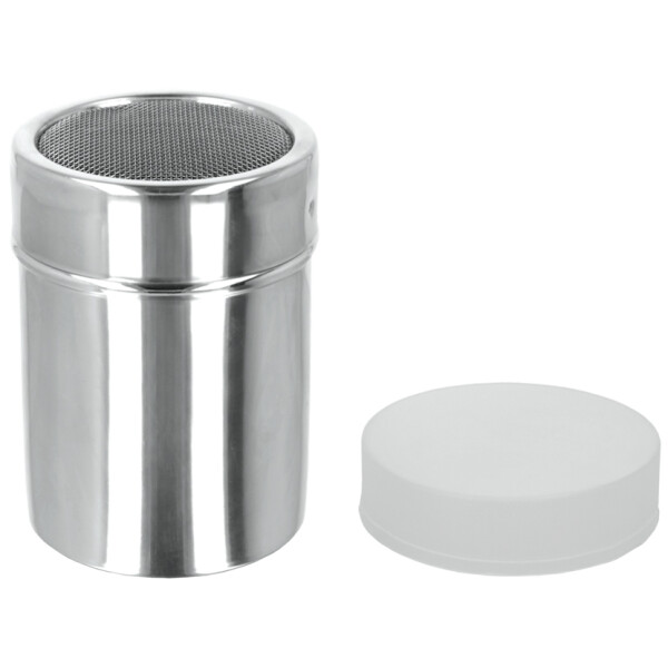 metaltex Puderzucker- Kakao-Streudose, Inox, silber