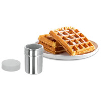 metaltex Puderzucker- Kakao-Streudose, Inox, silber