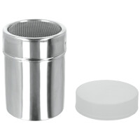 metaltex Puderzucker- Kakao-Streudose, Inox, silber