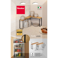 metaltex Gewürzregal York LAVA, 1 Etage, 2er Set