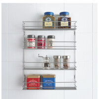 metaltex Gewürzregal Pepito 4, 4 Etagen, silbermetallic