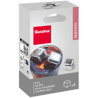 metaltex Eiswürfel-Set, wiederverwendbar, aus Edelstahl