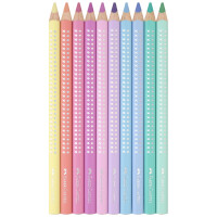 FABER-CASTELL Dreikant-Buntstifte Jumbo SPARKLE, 10er Etui