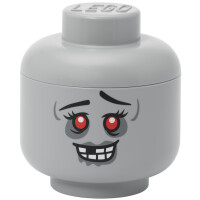 LEGO Aufbewahrungskopf STORAGE HEAD ZOMBIE, S, steingrau