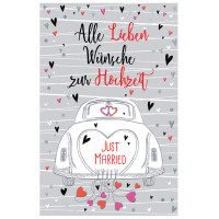 SUSY CARD Hochzeitskarte "VW Bus"