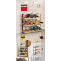 metaltex Flaschenregal York LAVA, 3 Etagen, für 12...