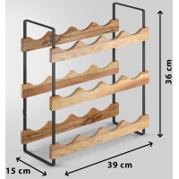 metaltex Flaschenregal York LAVA, 3 Etagen, für 12...