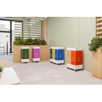 PAPERFLOW Rollsockel für 3 Wertstoffsammelboxen,...