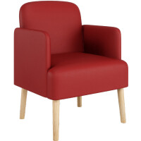 PAPERFLOW Besucheressel Brooks, Kunstleder, rot