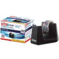 tesa Tischabroller Smart ecoLogo, bestückt, schwarz