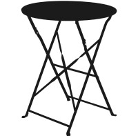 PAPERFLOW Outdoor-Klapptisch EDEN, rund, schwarz