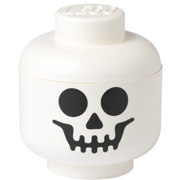 LEGO Aufbewahrungskopf STORAGE HEAD ZOMBIE, L, steingrau