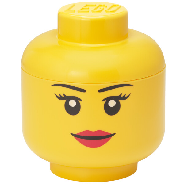 LEGO Aufbewahrungskopf STORAGE HEAD ZOMBIE, L, steingrau