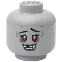 LEGO Aufbewahrungskopf STORAGE HEAD ZOMBIE, L, steingrau