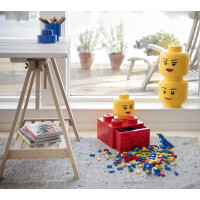 LEGO Aufbewahrungskopf STORAGE HEAD ZOMBIE, L, steingrau