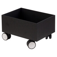 PAPERFLOW Rollsockel für 1 Wertstoffsammelbox, schwarz