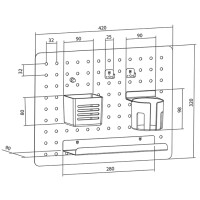 LogiLink Lochplatten-Organizer, für Wandmontage,...