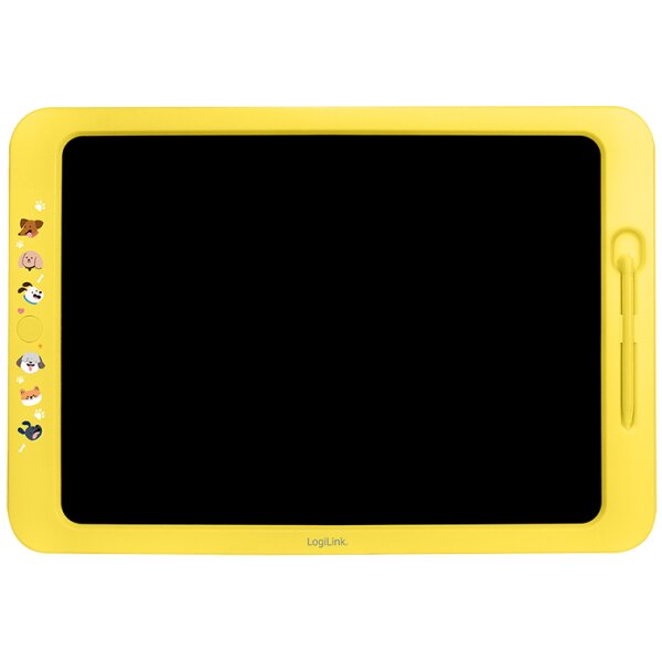 LogiLink LCD Kinderschreib- &amp; Malttafel, 19 Zoll, gelb