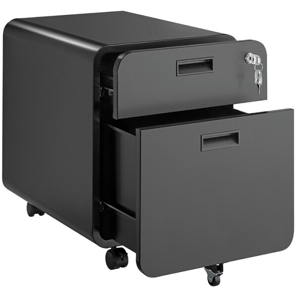 LogiLink Rollcontainer, 2 Schübe, schwarz