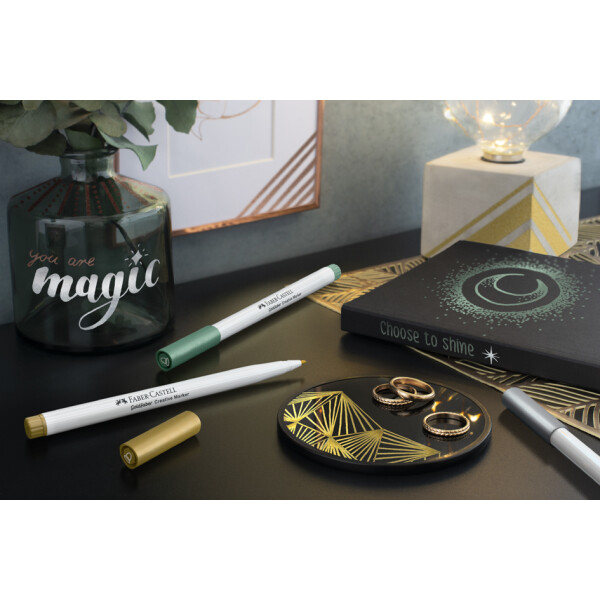 FABER-CASTELL Creative Marker GOLDFABER, 3er Blister