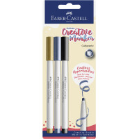 FABER-CASTELL Creative Marker GOLDFABER, 3er Blister