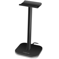 LogiLink Kopfhörer-Ständer, mit RGB-Licht, schwarz